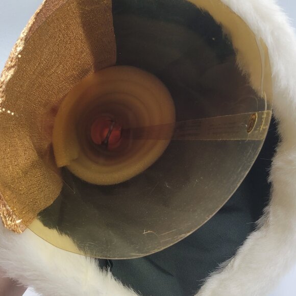 Old World 15" Santa Tree Topper Green Gold Robe with Wreath - Picture 7 of 11